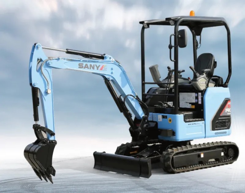 Sanyun SY35E mini escavatore elettrico: peso della macchina 4300kg, capacità del cubo 0,12m3, piccola piastra grande energia